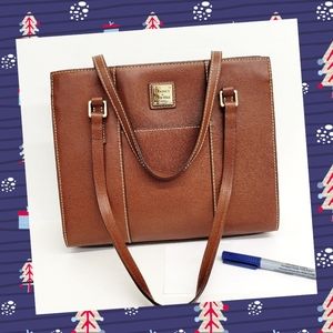 Dooney&Bourke M/L Brown Leather Tote/ShoulderBag